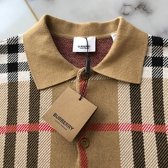 Áo Polo Burberry BBR Check Cotton Jacquard (Archive Beige) [Mirror Quality]