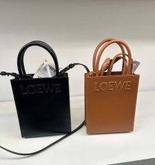 TÚI LOEWE A3 TOTE LEATHER BAG (BLACK)