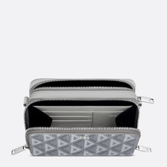 DIOR BAG - Túi Dior Gray CD Diamond Canvas (Grey) [Mirror Quality]