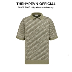 ÁO POLO DIOR OBLIQUE JACQUARD (GREEN)