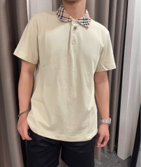 ÁO POLO BURBERRY BBR WOVEN COLLAR (NEUTRAL)