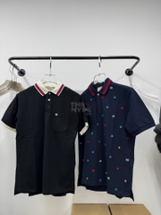 ÁO POLO GUCCI WITH SYMBOLS EMBROIDERY (Navy) [Mirror Quality]