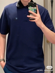 Áo Polo Loewe In Cotton (Midnight Blue) [Mirror Quality]