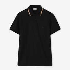 ÁO POLO BURBERRY BBR CHECK TRIM (BLACK)