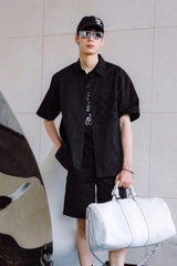ÁO SƠ MI LOUIS VUITTON LV WORKWEAR FLOCKING JACKET (BLACK)