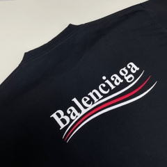 BALENCIAGA TEE - Áo Blcg Wave Embroidered (Black) [Mirror Quality]