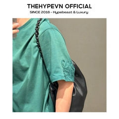 ÁO THUN LOEWE ANAGRAM SLEEVE CUT OUT (DARK GREEN)