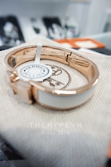 Vòng Tay Hermes Clic H Rose-gold plated Bracelet (White) [Mirror Quality]