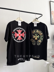 Áo Thun Chrome Hearts CH Black & Red Plus Cross (Black) [Mirror Quality]
