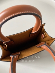 Túi Celine MINI VERTICAL CABAS IN TRIOMPHE CANVAS AND CALFSKIN WITH CELINE PRINT (Tan) [MIRROR QUALITY]