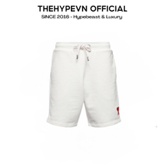 QUẦN NGẮN AMI PARIS HEART LOGO COTTON SHORTS (WHITE)