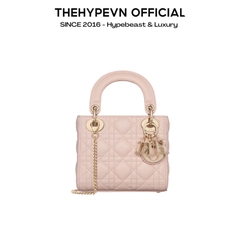 TÚI DIOR MINI LADY BLUSH PINK CANNAGE LAMBSKIN