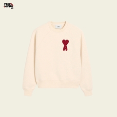 ÁO SWEATER AMI PARIS CREW-NECK WOOL (CREAM)