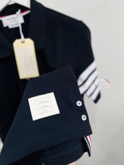 THOM BROWNE POLO - Áo polo tb sọc ở tay (Navy) [Mirror Quality]