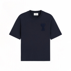 ÁO THUN AMI PARIS NAVY CHEST EMBROIDERED (NAVY)