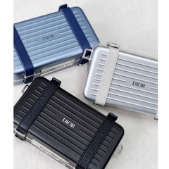 DIOR BAG - Túi Dior Rimowa Clutch Aluminum Calfskin (Black) [Mirror Quality]