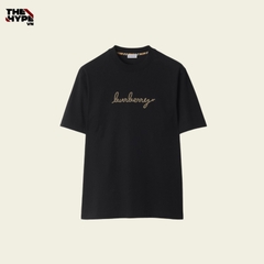 ÁO THUN BURBERRY BBR CHECK EKD COTTON (BLACK)