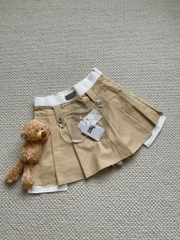 Váy 13DE MARZO Cargo Pleated Skirt (Màu Kem) Best Quality