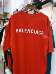 BALENCIAGA TEE - Áo Blcg Logo Back Print Cotton (Red) [Mirror Quality]