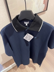 Áo Polo Loewe In Cotton (Midnight Blue) [Mirror Quality]