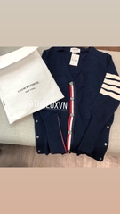THOM BROWNE CARDIGAN - Áo khoác Thom Browne 5 bar stripe (Navy) [Mirror quality]