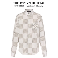 ÁO SƠ MI LOUIS VUITTON DAMIER MARQUE (WHITE)