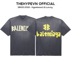 Áo Thun Balenciaga Tape Type Logo Printed (Black) [MIRROR QUALITY]