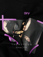 Áo Thun Off-White Arrow Caravaggio Mercy Purple Line (Black) [Mirror Quality]