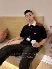 Áo Polo Gucci GC Cruise Retro GG SS24 (Black) [Mirror Quality]