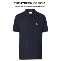 ÁO POLO BURBERRY BBR ICON STRIPE PLACKET (NAVY)