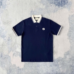 Áo Polo Gucci GC With Interlocking G (Navy) [Mirror Quality]