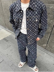 ÁO SƠ MI LOUIS VUITTON LV MONOGRAM JACQUARD PEARL JACKET (BLACK)