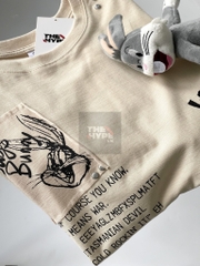 Áo 13De Marzo x LOONEY TUNES Bugs Bunny Sketch Moonbeam (Cream) Best Quality