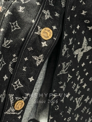Áo Sơ Mi Jacket Louis Vuitton LV Baseball Monogram Denim (Black) [Mirror Quality]
