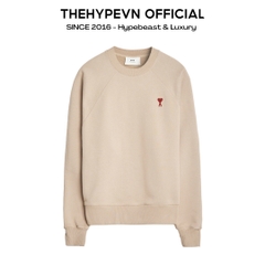 ÁO SWEATER AMI PARIS SWEATSHIRT HEART (BEIGE)