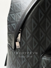 Balo Dior CD Diamond Canvas and Smooth Calfskin (Black) [Mirror Quality]