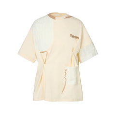 Áo Thun 13de Marzo Bear Knit Suture (Biege) Best Quality
