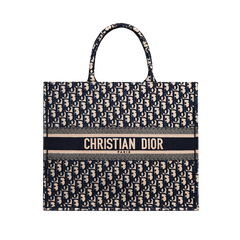 Túi Dior Large Oblique Embroidery Tote (Black) [Mirror Quality]