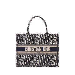 DIOR BAG - Túi Dior Small Oblique Embroidery Tote (Black) [Mirror Quality]