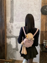 Backpack 13De Marzo Bear Heart (Pink) Best Quality