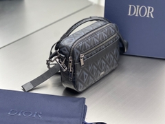 DIOR BAG - Túi Dior Black CD Diamond Canvas (Black) [Mirror Quality]