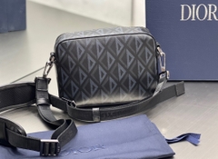 DIOR BAG - Túi Dior Black CD Diamond Canvas (Black) [Mirror Quality]