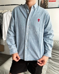 ÁO SƠ MI AMI PARIS CHEMISE HEART (BLUE DENIM)