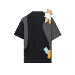 13DE MARZO TEE - Áo Thun 13De Marzo Shoulder Bear Knit Patch Obsidian (Black) Best Quality
