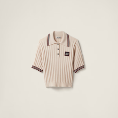 Áo Polo Miu Miu Cashmere Knit (Cream) [Mirror Quality]