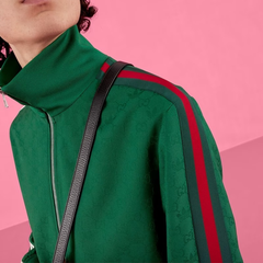 GUCCI JACKET - Áo Jacket Gucci x adidas GG Trefoil Jacquard (Green) [Mirror Quality]
