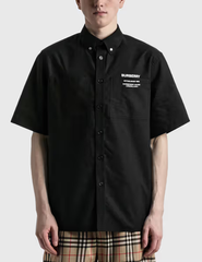 BURBERRY SHIRT - Áo Sơ mi tay ngắn BBR Horseferry (Black) [Mirror Quality]