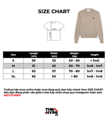 ÁO SWEATER AMI PARIS DE COEUR SMALL LOGO (BEIGE)