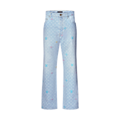 Quần dài Jeans Louis Vuitton LV Monogram (Blue) [Mirror Quality]