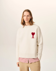 ÁO SWEATER AMI PARIS BIG HEART WOOL (WHITE)